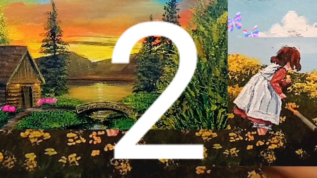Pintura Acrílica Coletânea 2 Lindas Paisagens / Demonstração para Iniciante/ Melhores da Semana 01