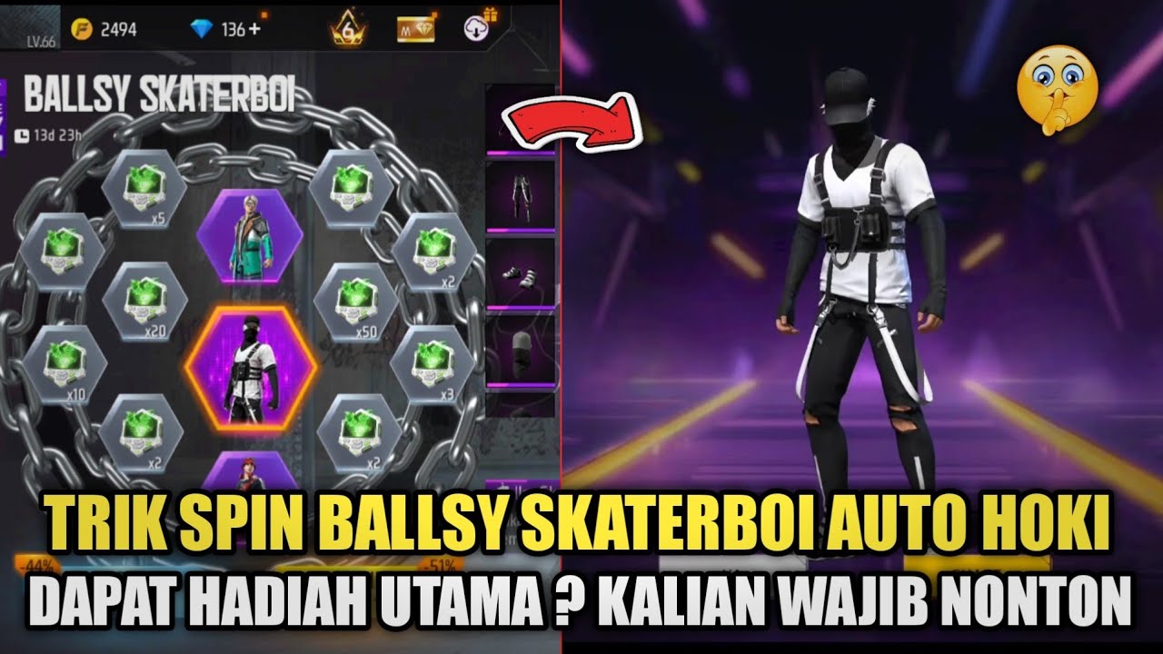 TRIK SPIN BALLSY SKATERBOI !! CARA HOKI SPIN BALLSY SKATERBOI, LANGSUNG DAPET !!