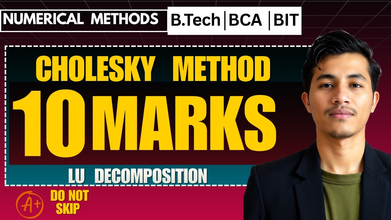 cholesky method || Numerical methods