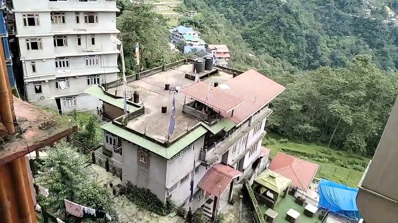Simple cooking with beautiful hill view