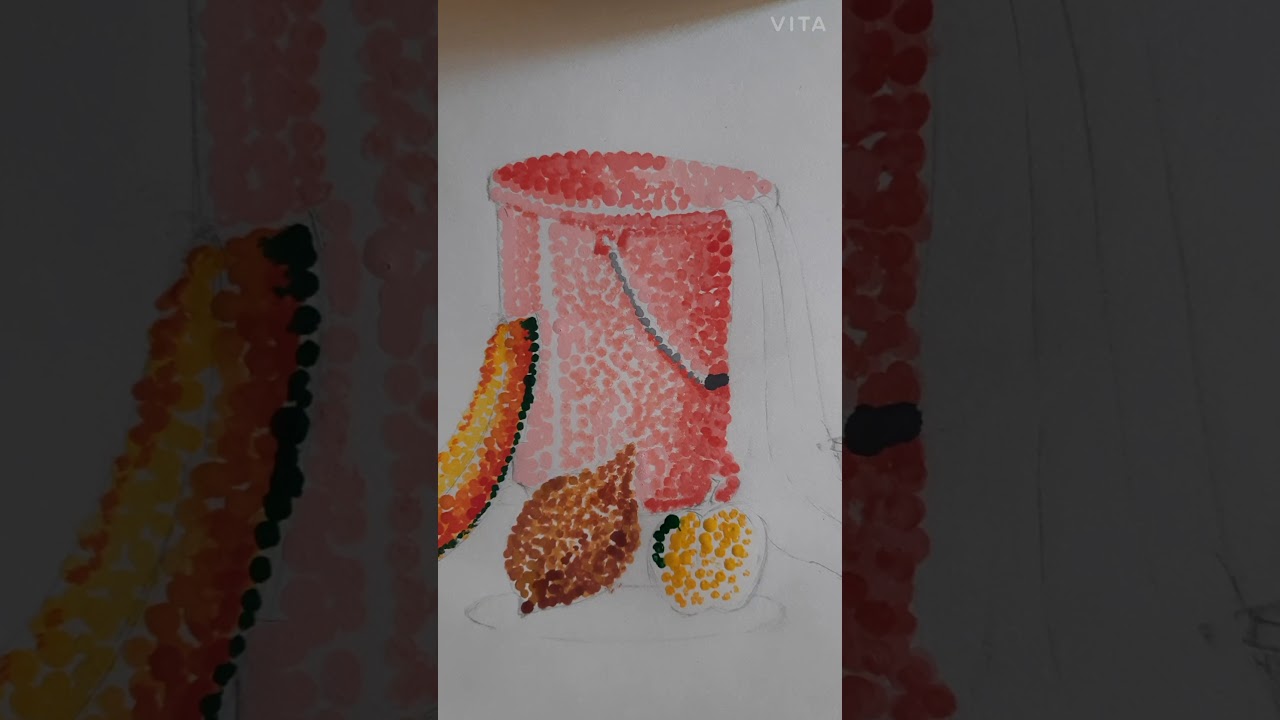 Stippling method in Still life by Kshitija Khot