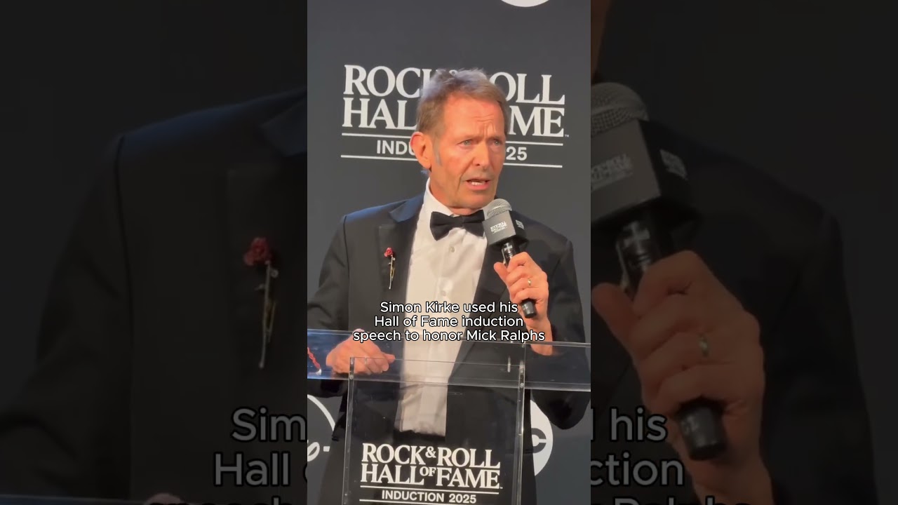 Simon Kirke honors Bad Company guitarist Mick Ralphs at his Rock n Roll Hall of Fame induction