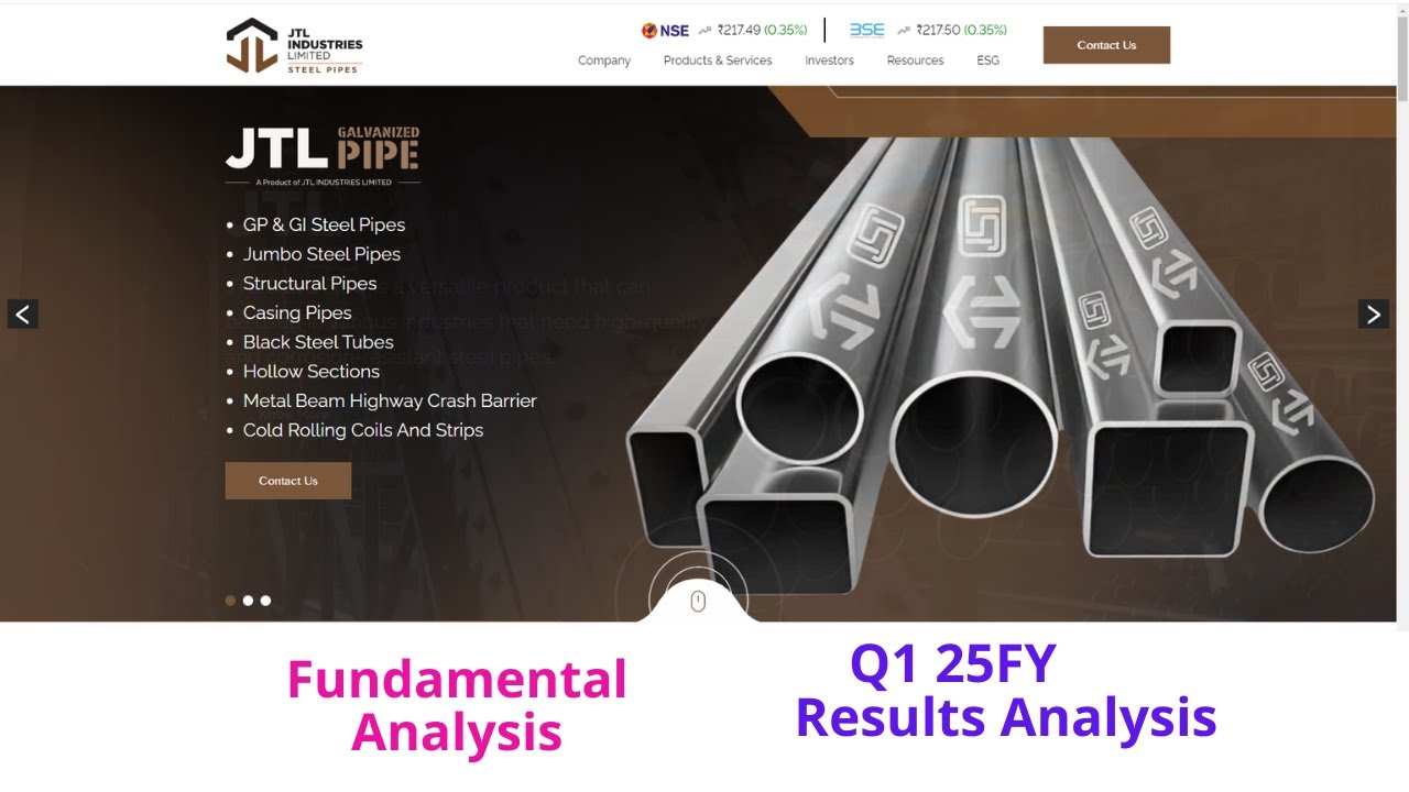 JTL Industries || Q1-FY25(June) Results Analysis || English ||11-07-2024