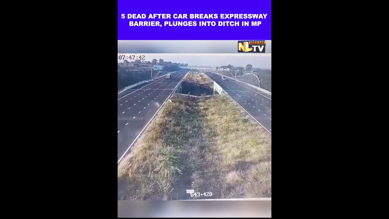 5 DEAD AFTER CAR BREAKS EXPRESSWAY BARRIER, PLUNGES INTO DITCH IN MP