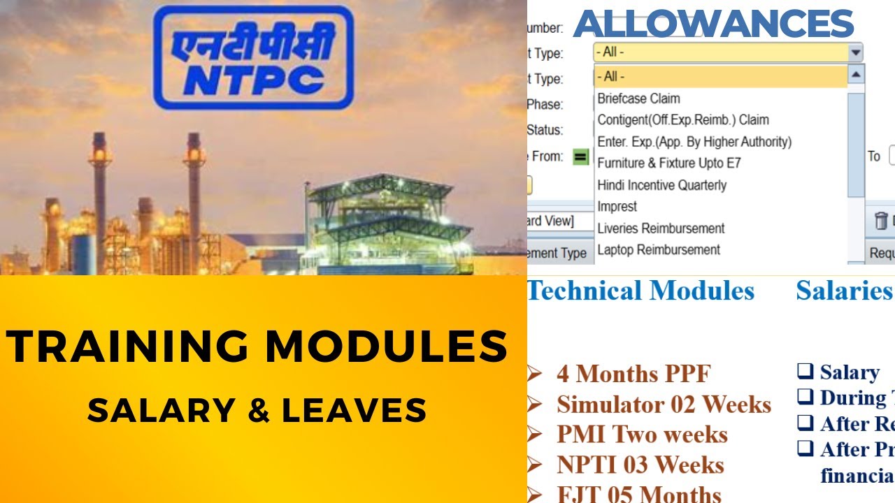 NTPC Detailed Training module for EET through Gate! #NTPC_Allowances#Salaries#leaves