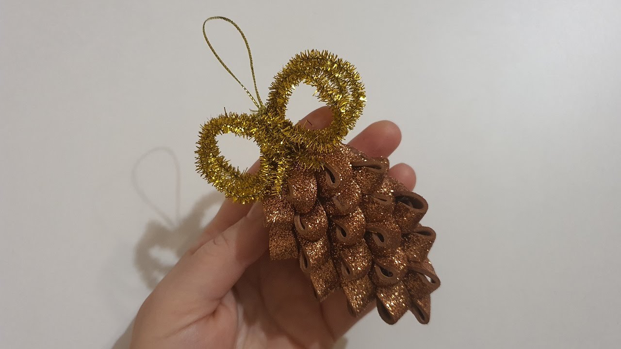 DIY Christmas ornaments foam / Новогодняя Игрушка из Глиттерного Фоамирана / NinTe DIY
