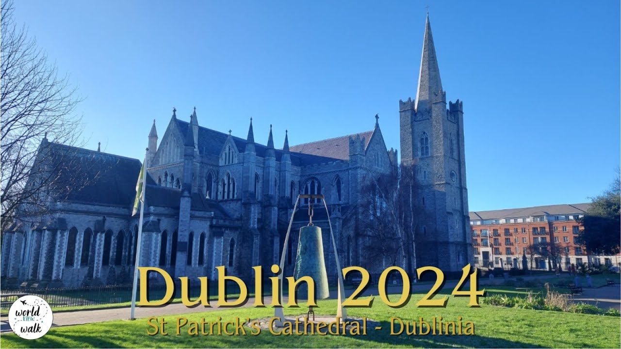 Dublin winter walking tour - St Patrick's Cathedral - Dublinia - 4K (2024)