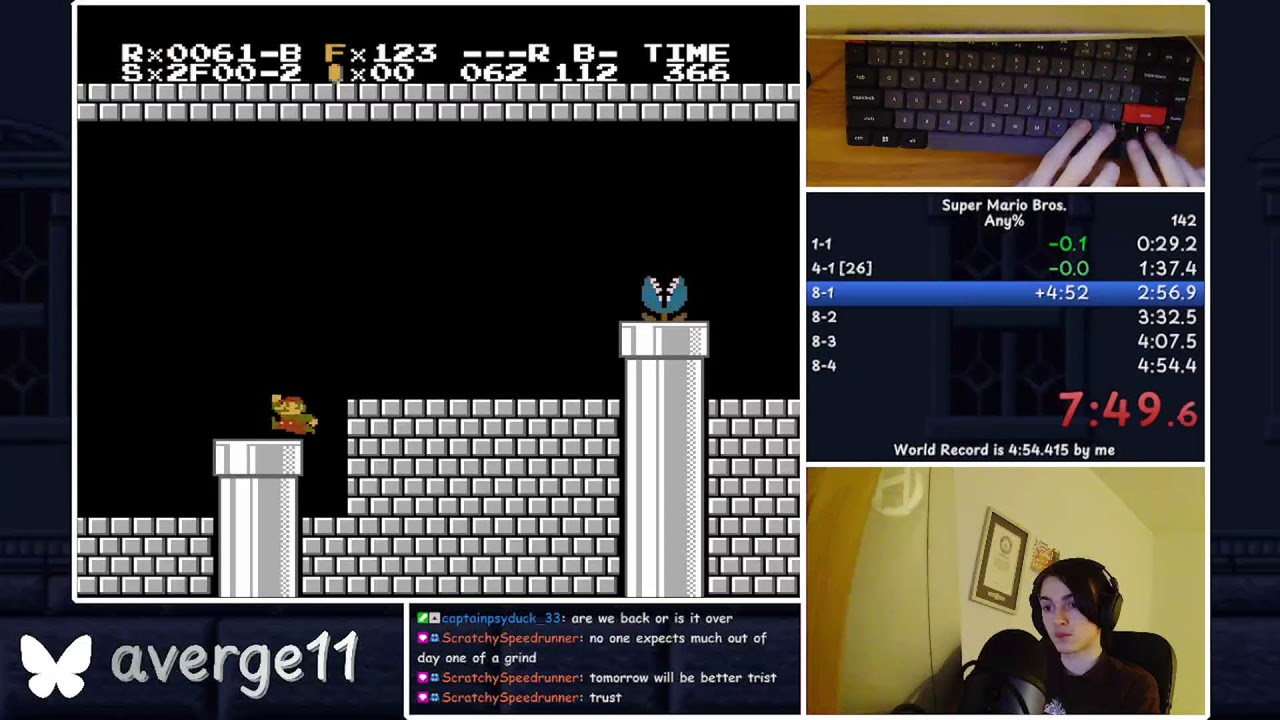 4:54.3xx SMB1 Any% WR Practice/Attempts