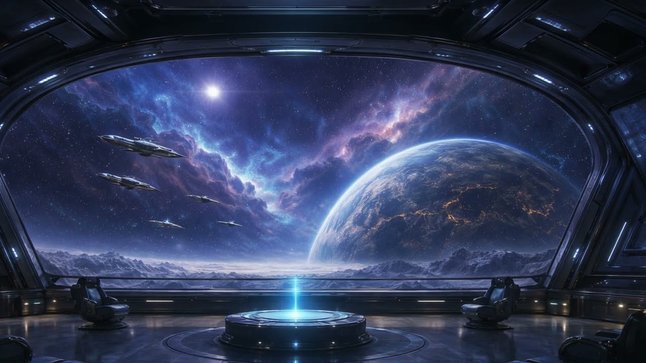 Deep Space Window View 🌌 Relaxing Sci-Fi Screensaver | Ambient Cosmic Scenery