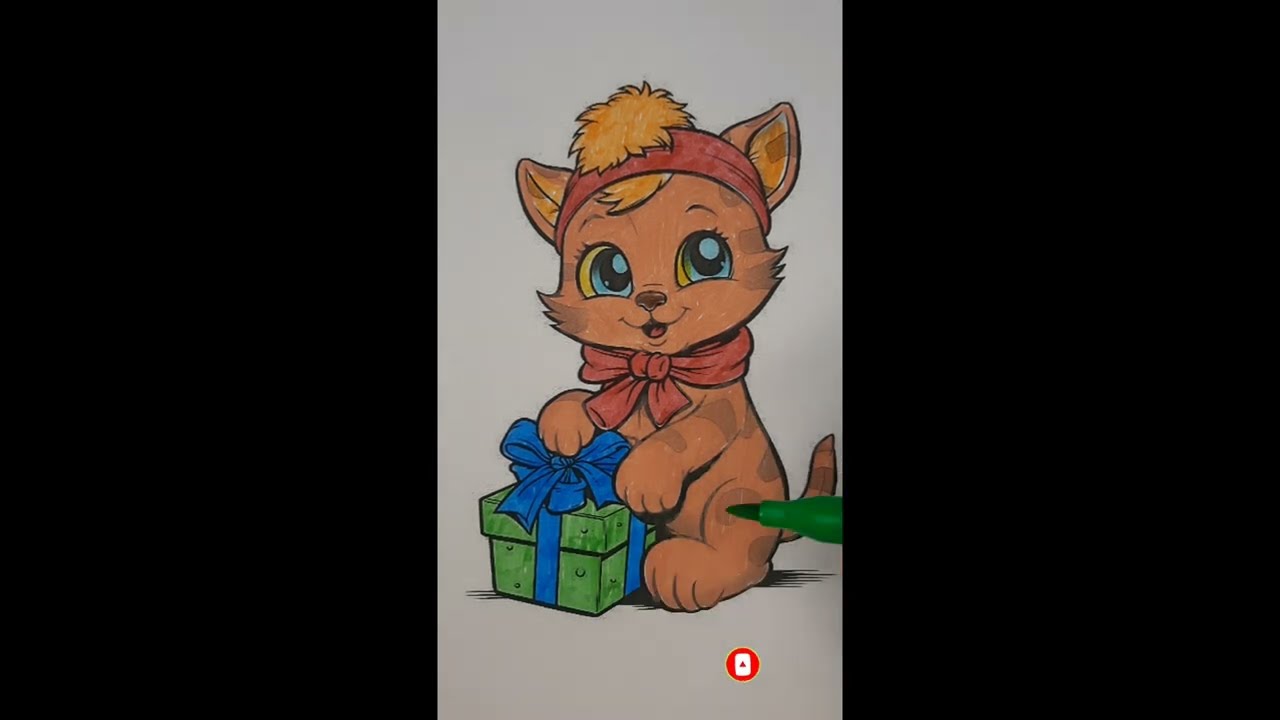 ✨️🐱Purr-Purr Happiness! 🐾💕#CatAndKitten #PurrPurr #CuteAnimals #Kitten #coloring