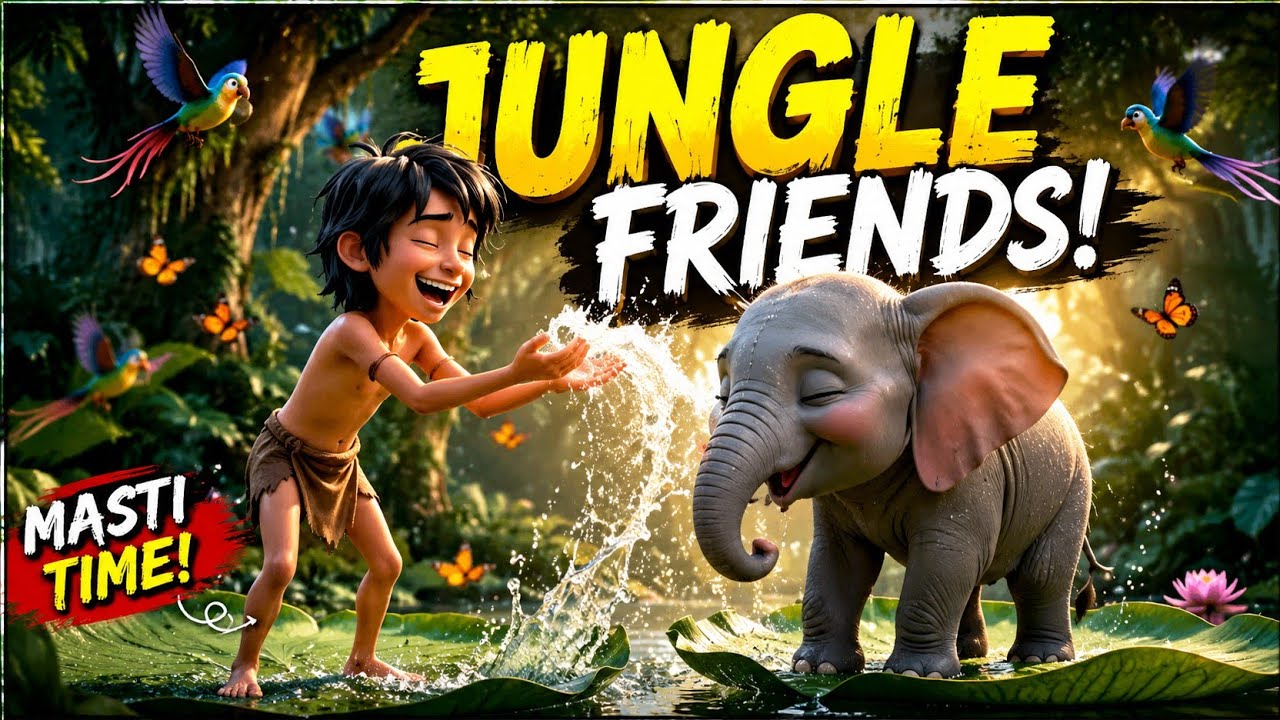 🐘 Mowgli Saves a Baby Elephant | Epic Jungle Rescue | 3D Cartoon for Kids