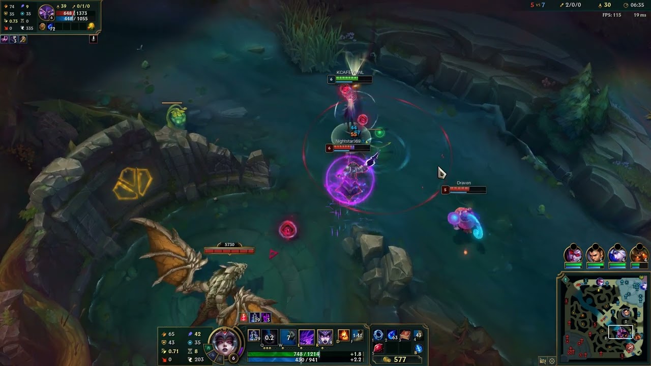 League of Legends Platinum Syndra Mid(5vs4)