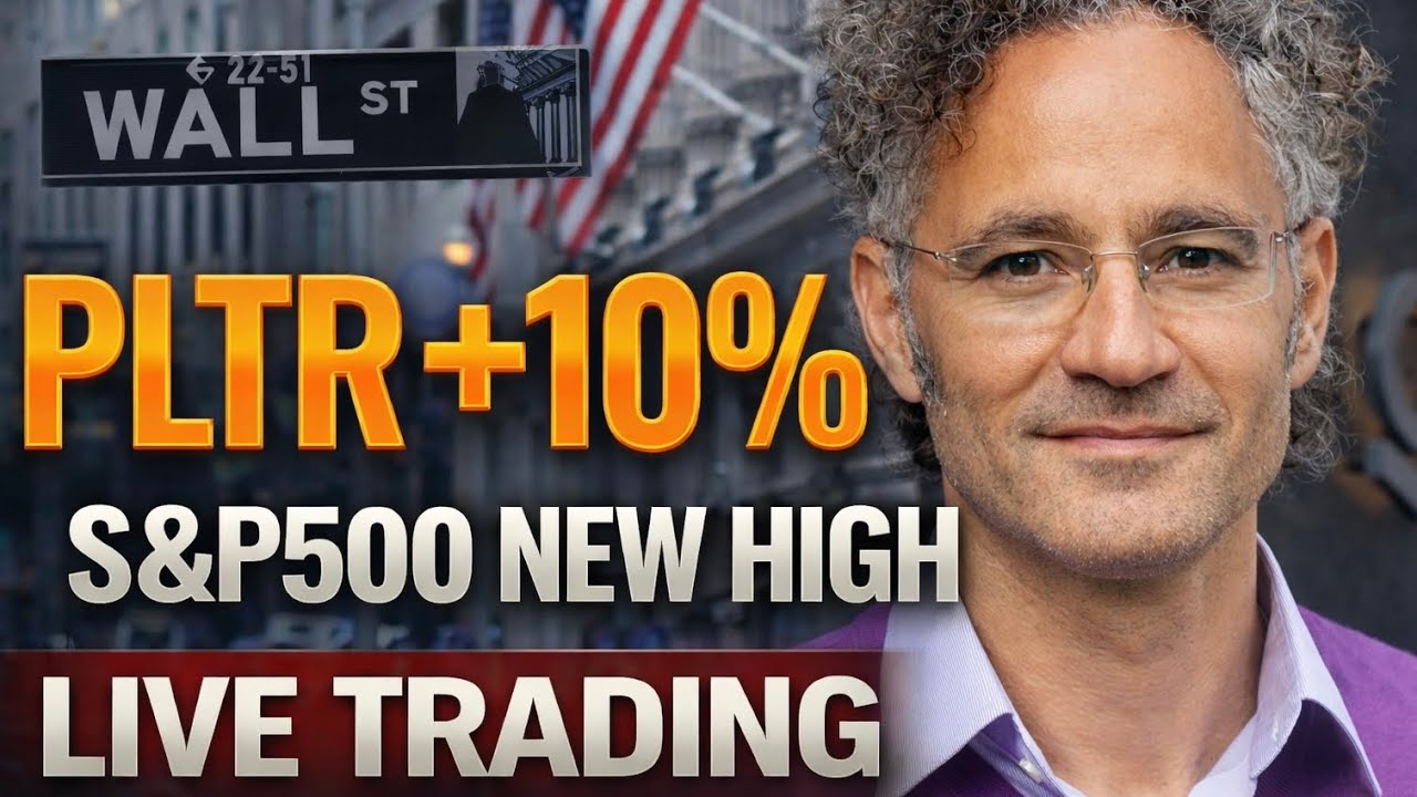 S&P500 Record High, PLTR +12% BOOM | Live Trading Stocks Futures