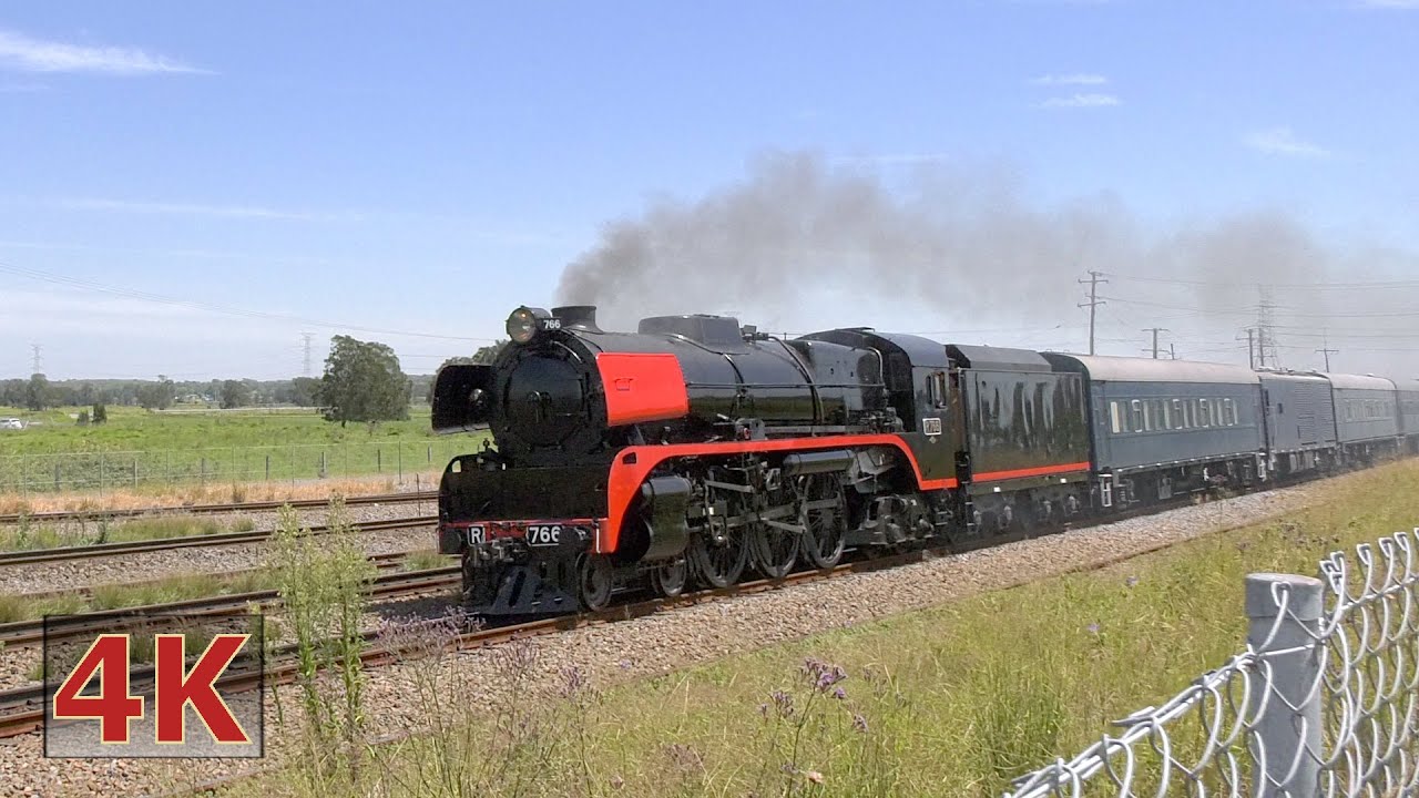 Steam locomotive R766 2nd mainline trials Day 2
