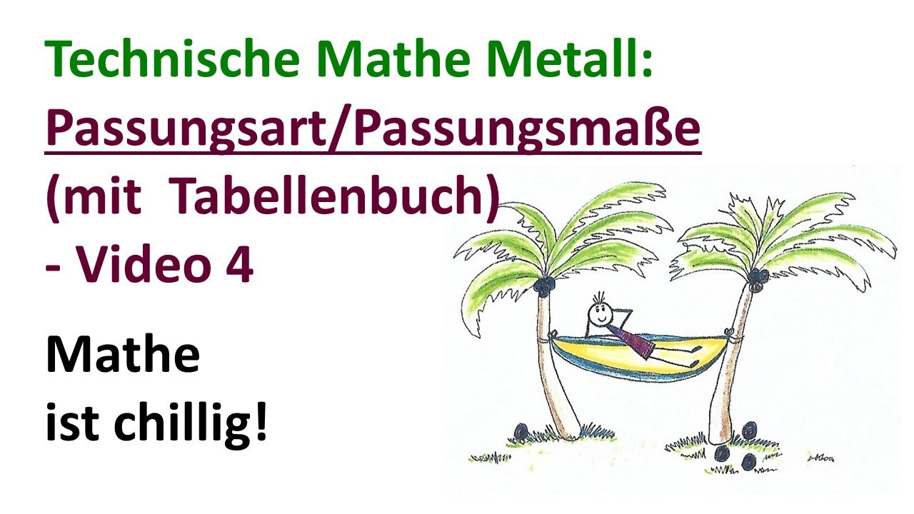 Passungsmaße u. -art mit Grundtoleranzen und Werte für ∆ berechnen - Video 4 der Reihe zu Passungen