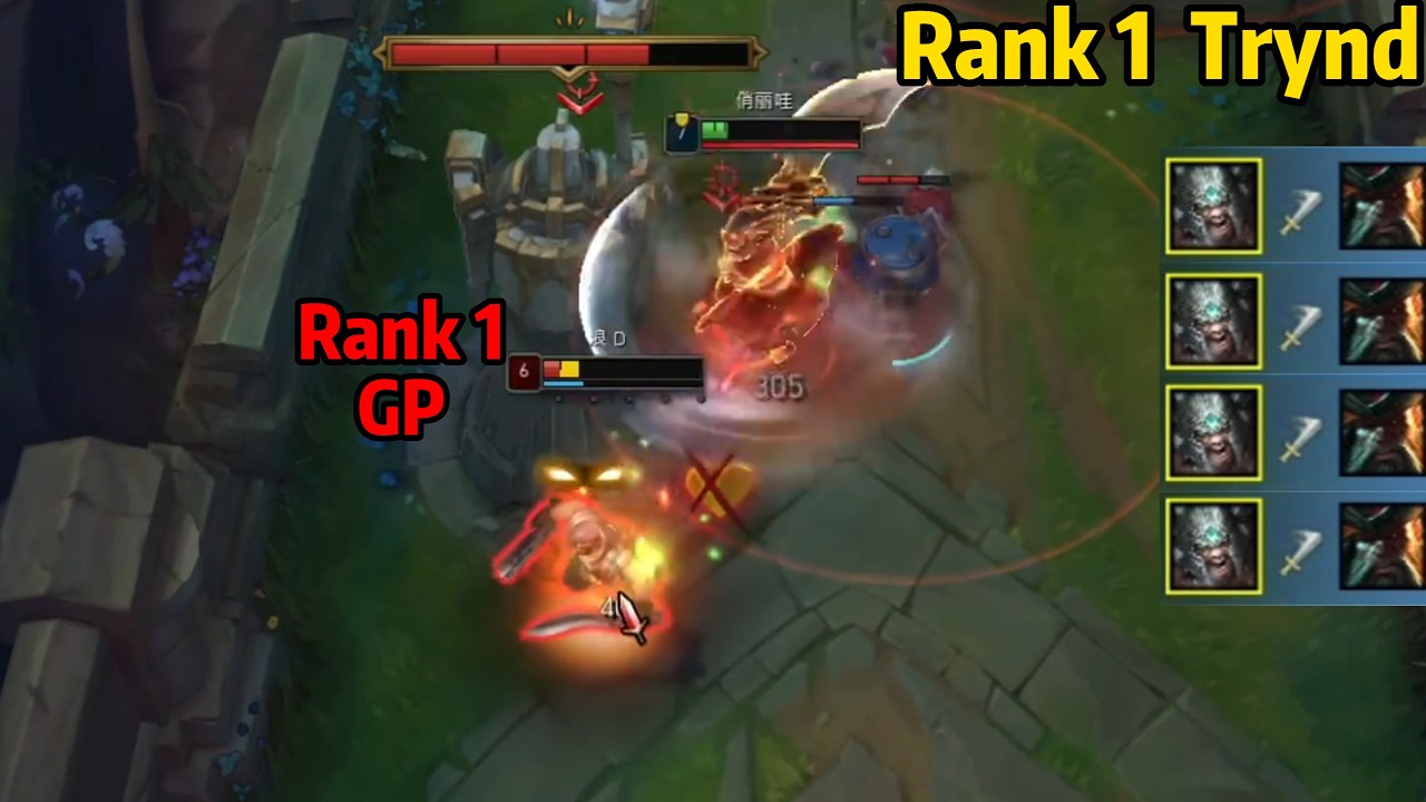 Rank 1 Tryndamere VS Rank 1 Gangplank in KR HIGH ELO!