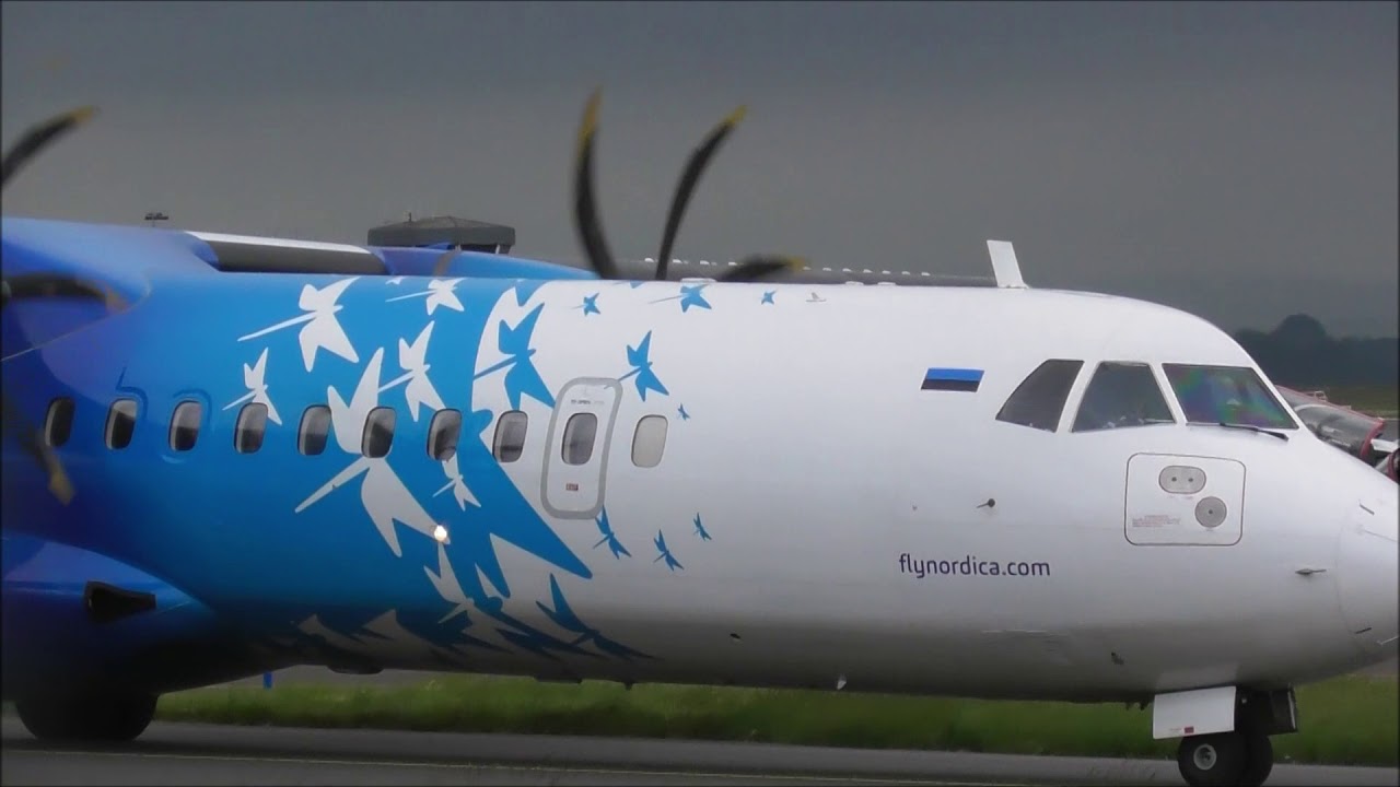 Rare Nordica ATR72 at Exeter Airport 02-06-19