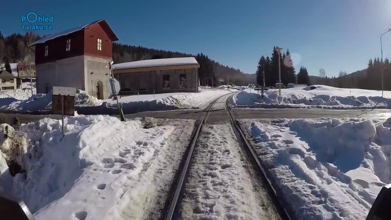 Tanvald - Sklářská Poruba / POHLED NA TRAŤ Z ČELA JEDNOTKY/ HD KVALITA
