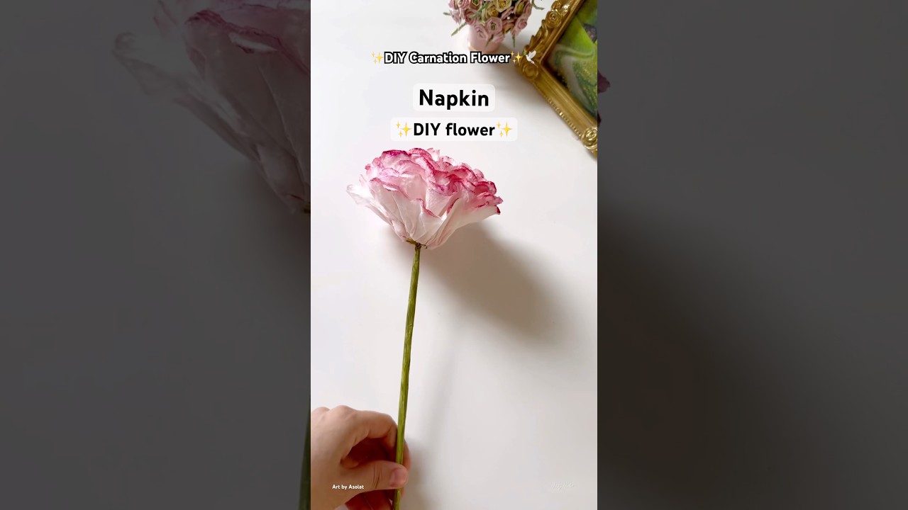 How to Make a Carnation Flower | DIY Tissue Paper Flower