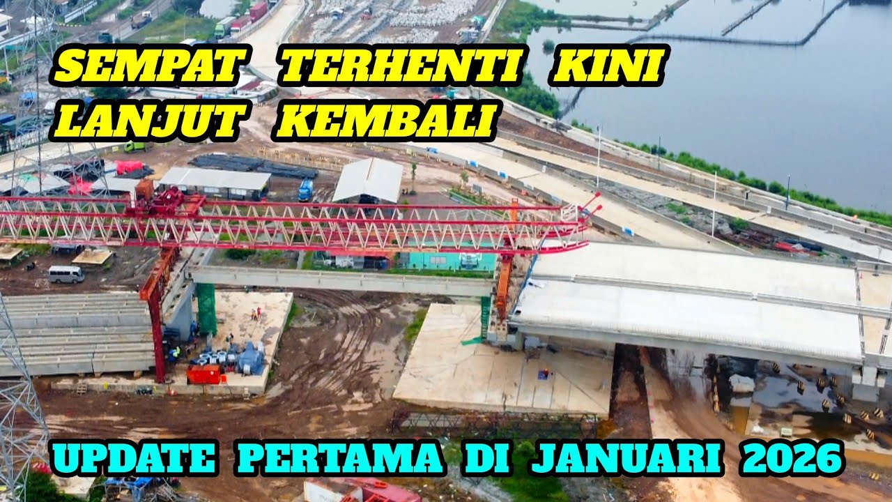 TOL LAUT SEMARANG DEMAK Melanjutkan Pemasangan Girder Seksi 1-A Kaligawe