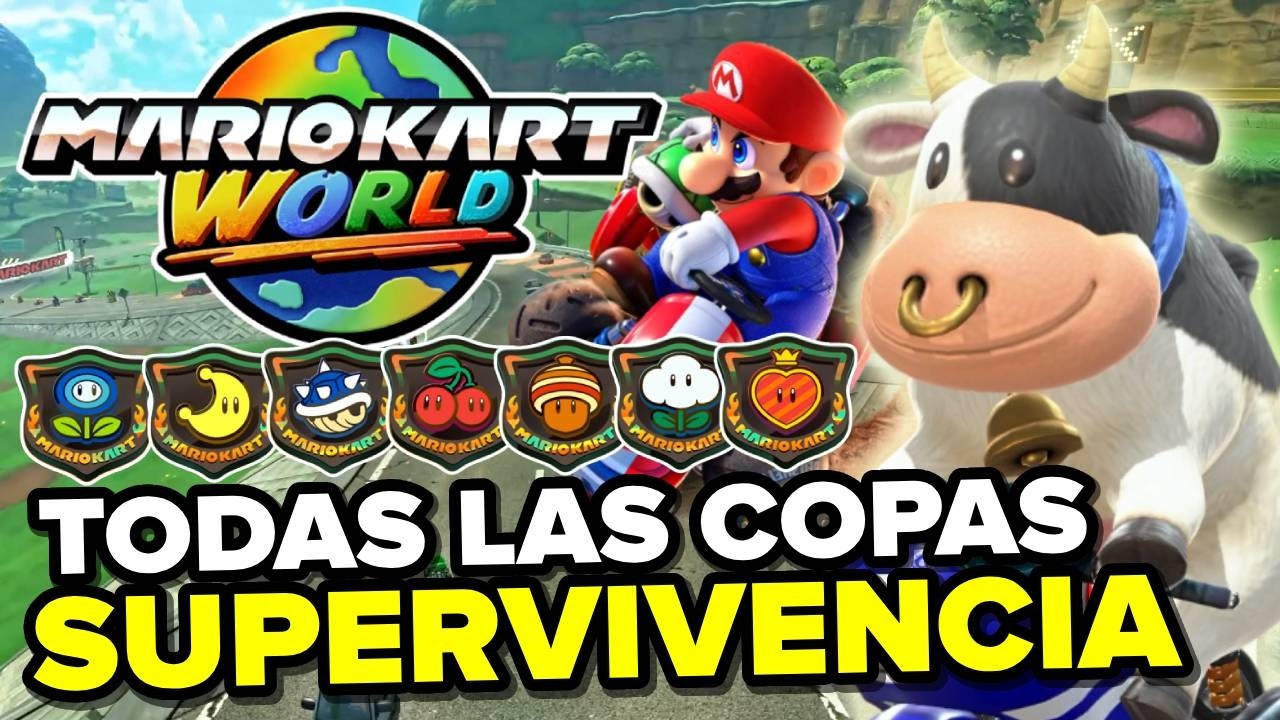 TODAS LAS COPAS RALLY SUPERVIVENCIA DE MARIO KART WORLD!