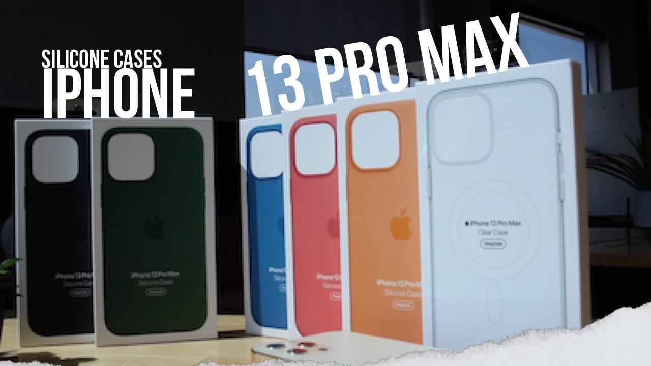 2021 iPhone 13 PRO MAX CLEAR/SILICONE MAGSAFE CASES–Midnight, BlueJay, Clover, Marigold, Red, Pink P