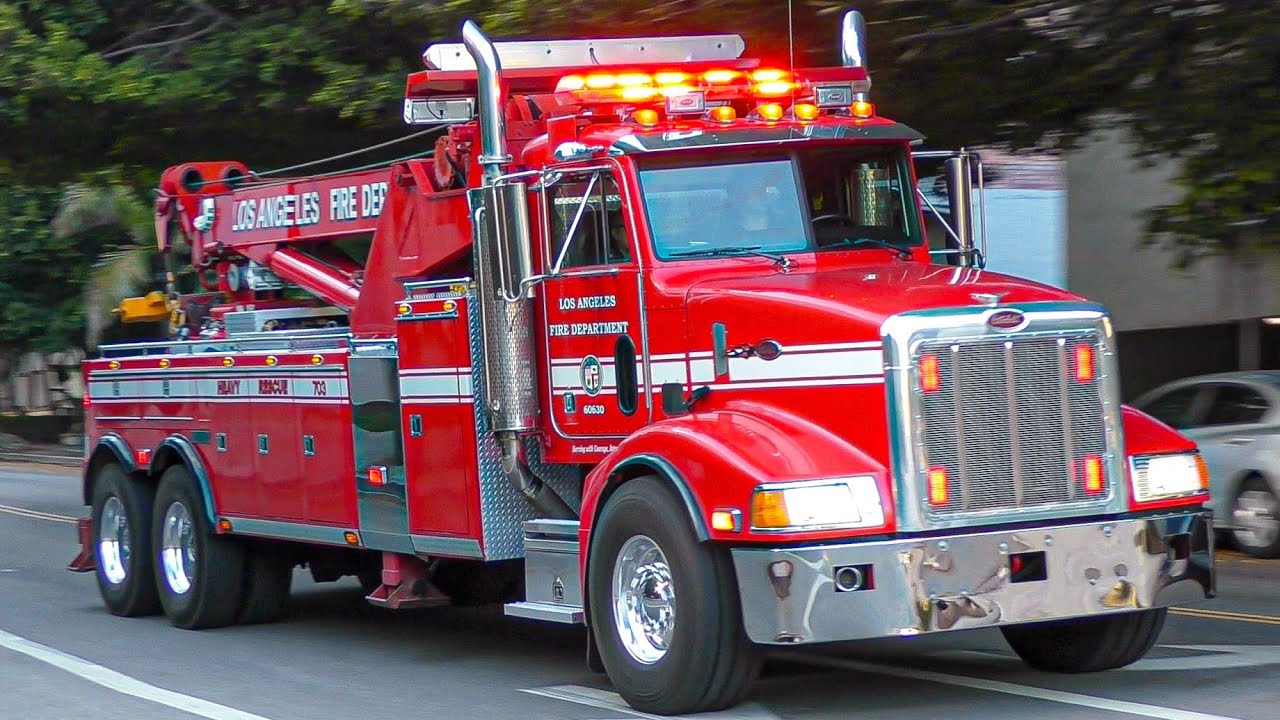 LAFD Heavy Rescue 703 Responding 