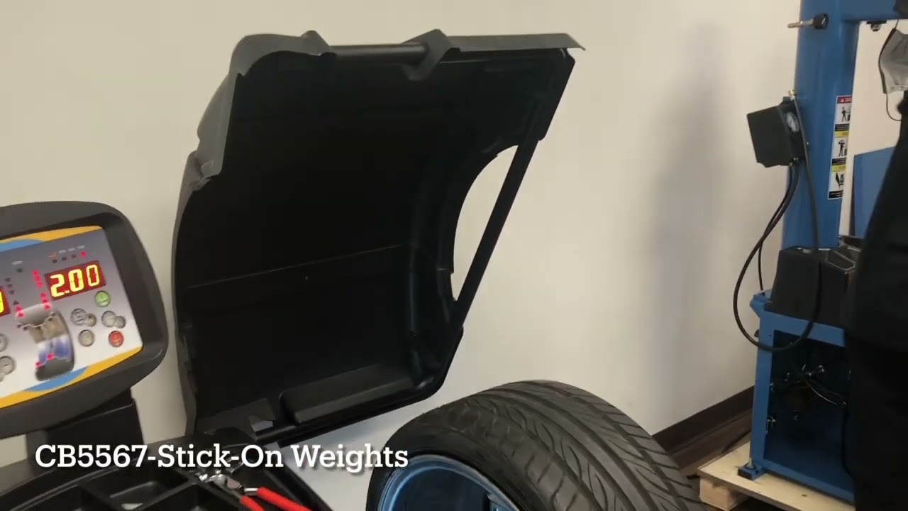 Wheel Balancer CB-5567 | Automatic Data Entry | Stick-on Weights Balancing Demo