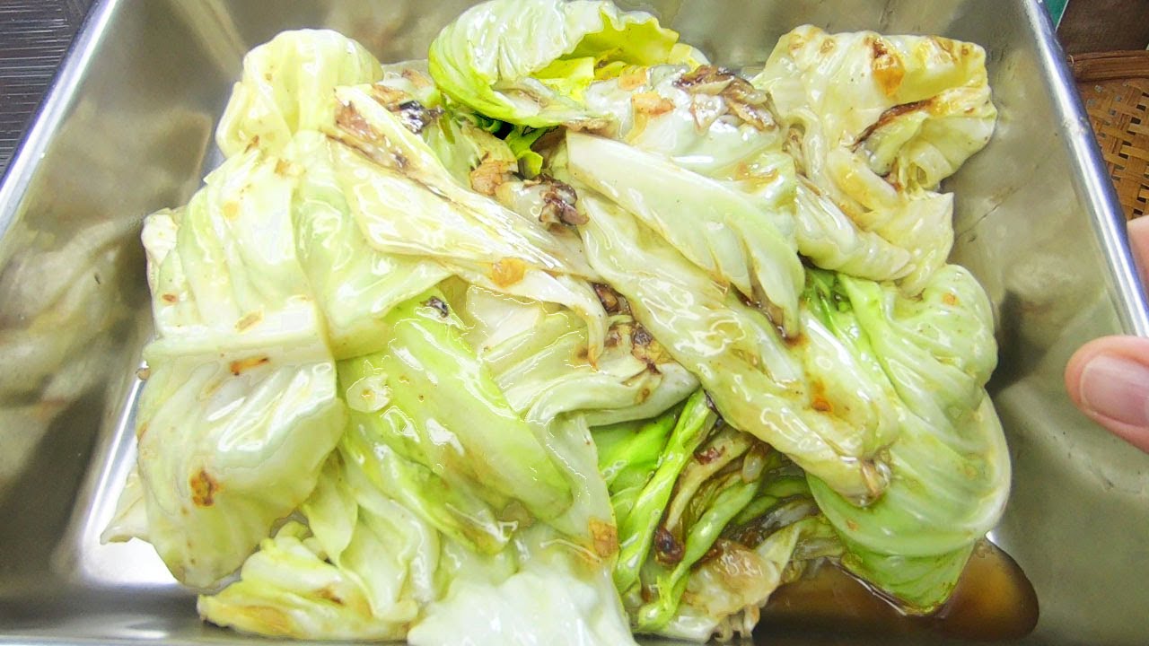 กระหล่ำปลีทอดน้ำปลา สูตรภัตตาคาร