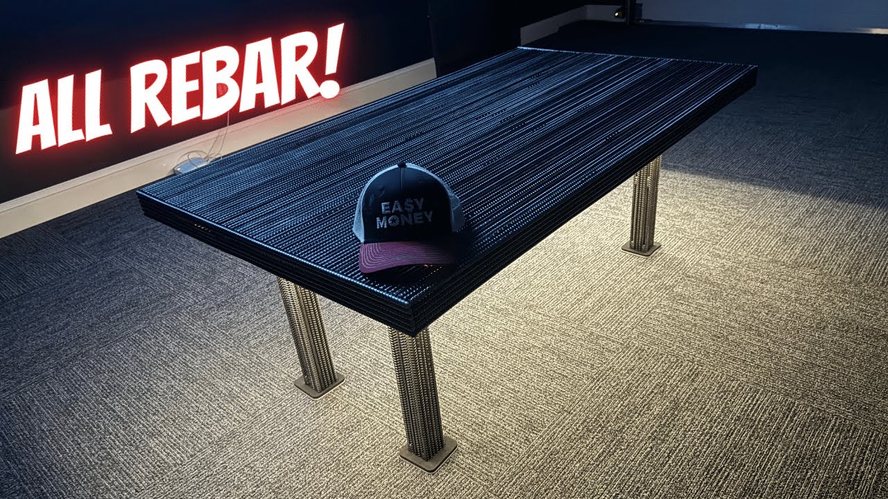 Shop welding an awesome REBAR table!