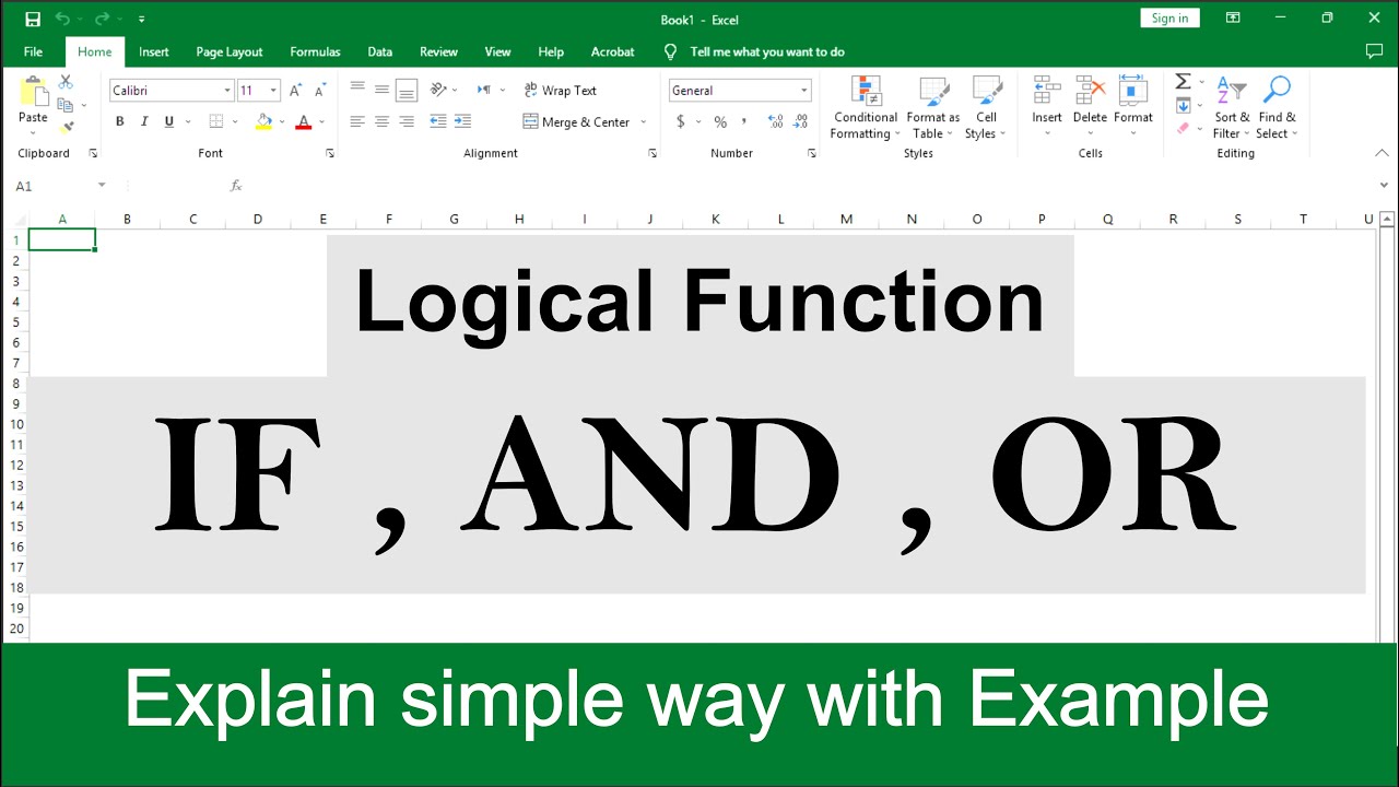 Microsoft Excel - Logical Function IF, AND, OR