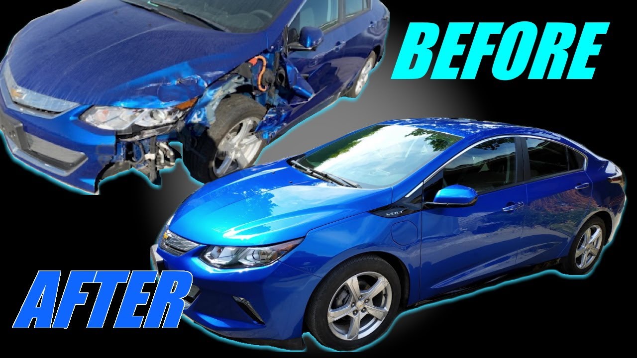 The front end repair of Chevrolet Volt in 7 minutes