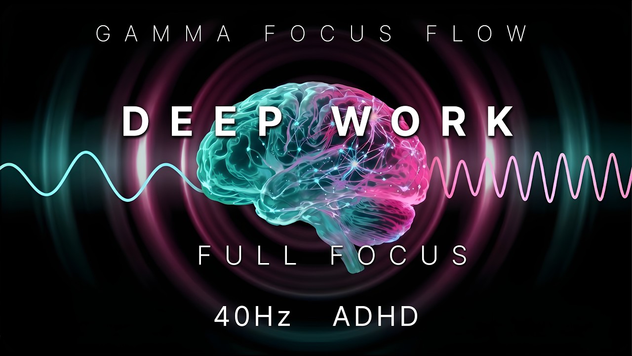 90-Minute Deep Work Sprint | Ultra Deep Concentration & 40Hz Gamma Waves
