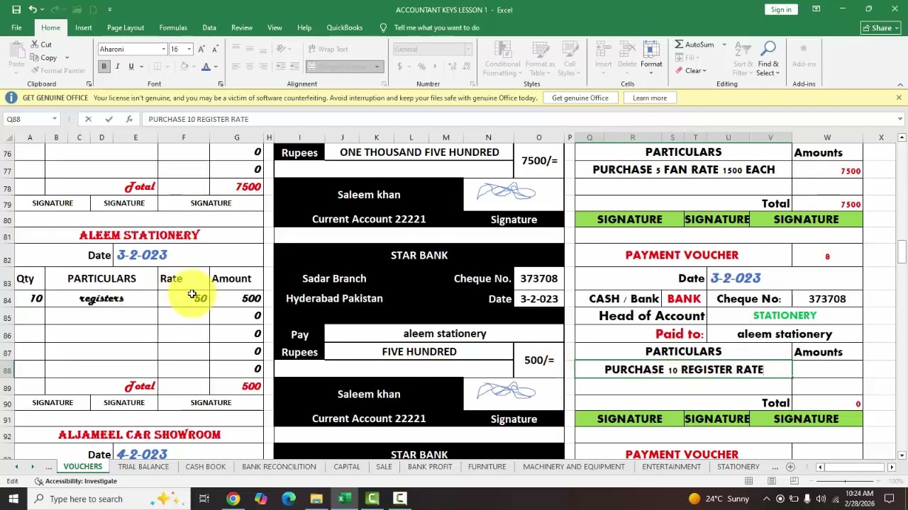 ACCOUNTANT WORK. KEY 4.