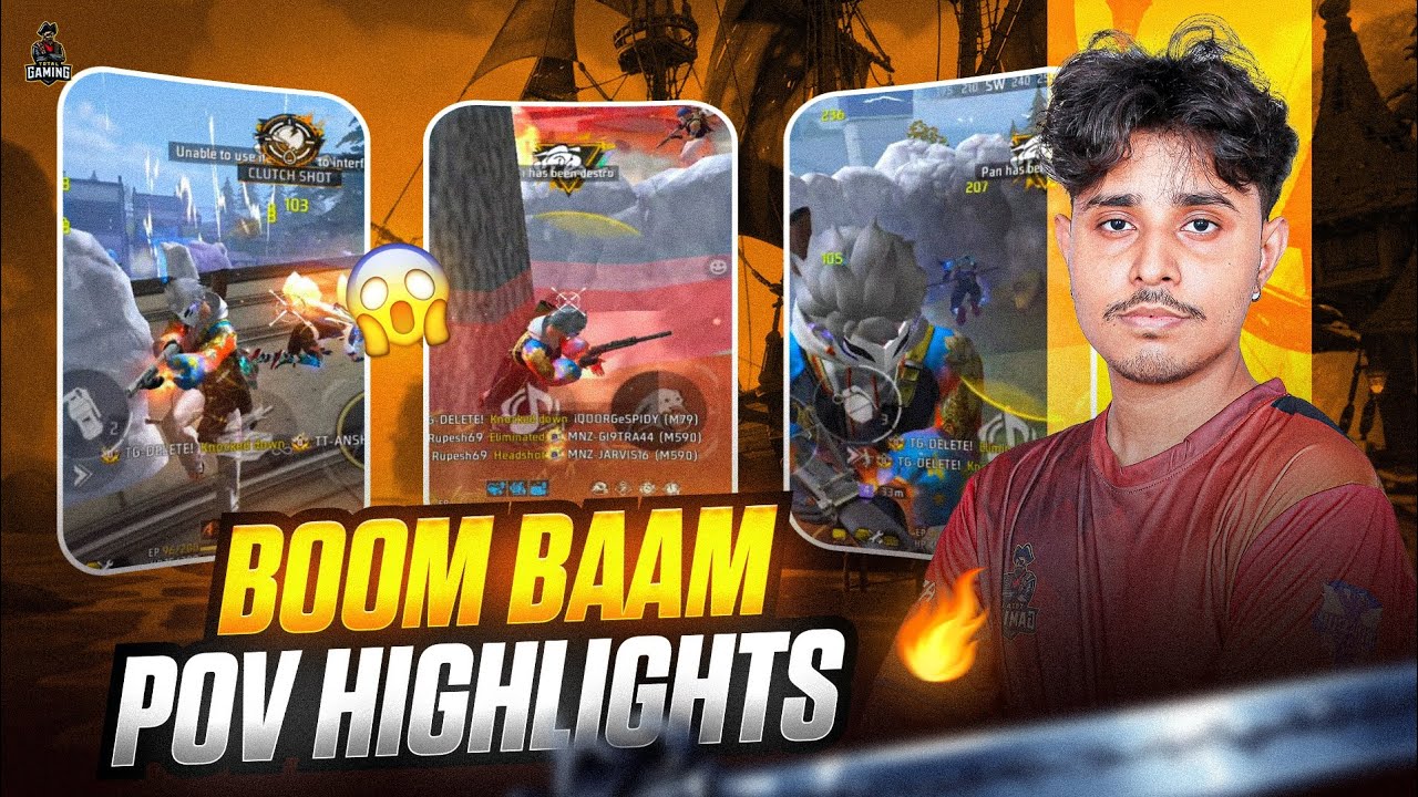 FULL BOOM-BAAM POV CLIPS FREE FIRE HIGHLIGHTS BY TG DELETE💥❤️