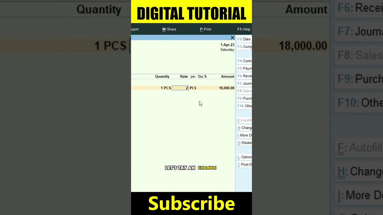 Создайте колонку скидок в Tally Prime в вашем купоне на продажу уже сегодня @digitaltutorial425 #...