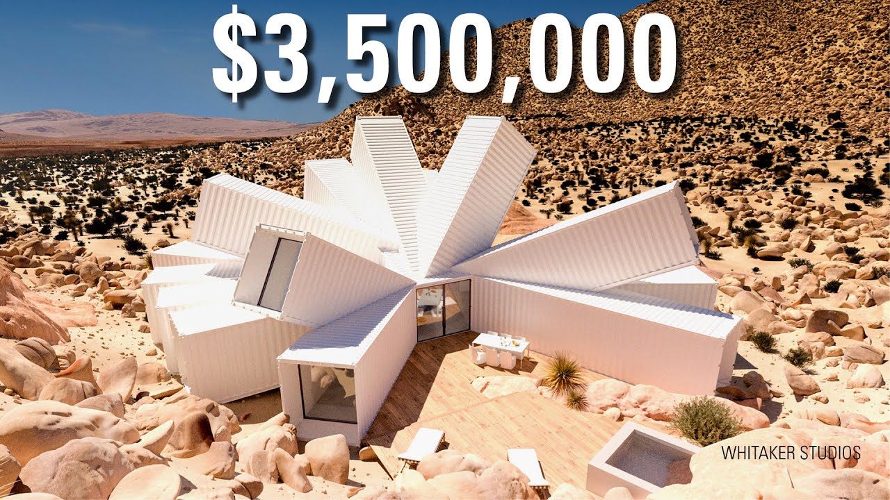 $3.5 MILLION Shipping Container Starburst House in Joshua Tree