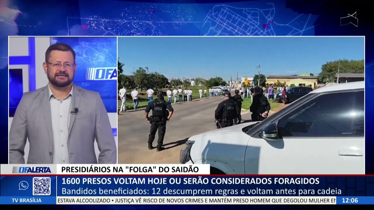 DF ALERTA - 1.600 presos voltam hoje ou serão considerados foragidos