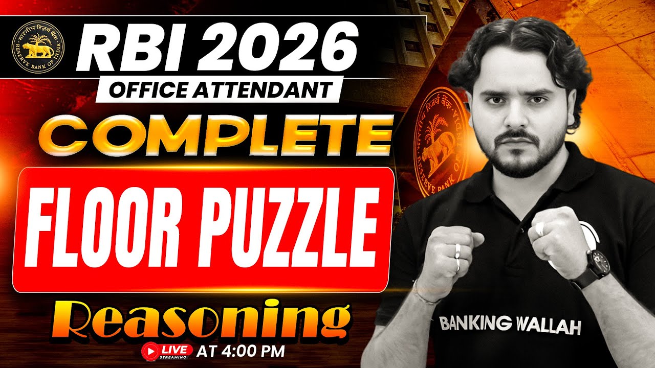 RBI Office Attendant 2026 | Floor Based Puzzle | RBI Office Attendant Reasoning | by Vidhu Sir