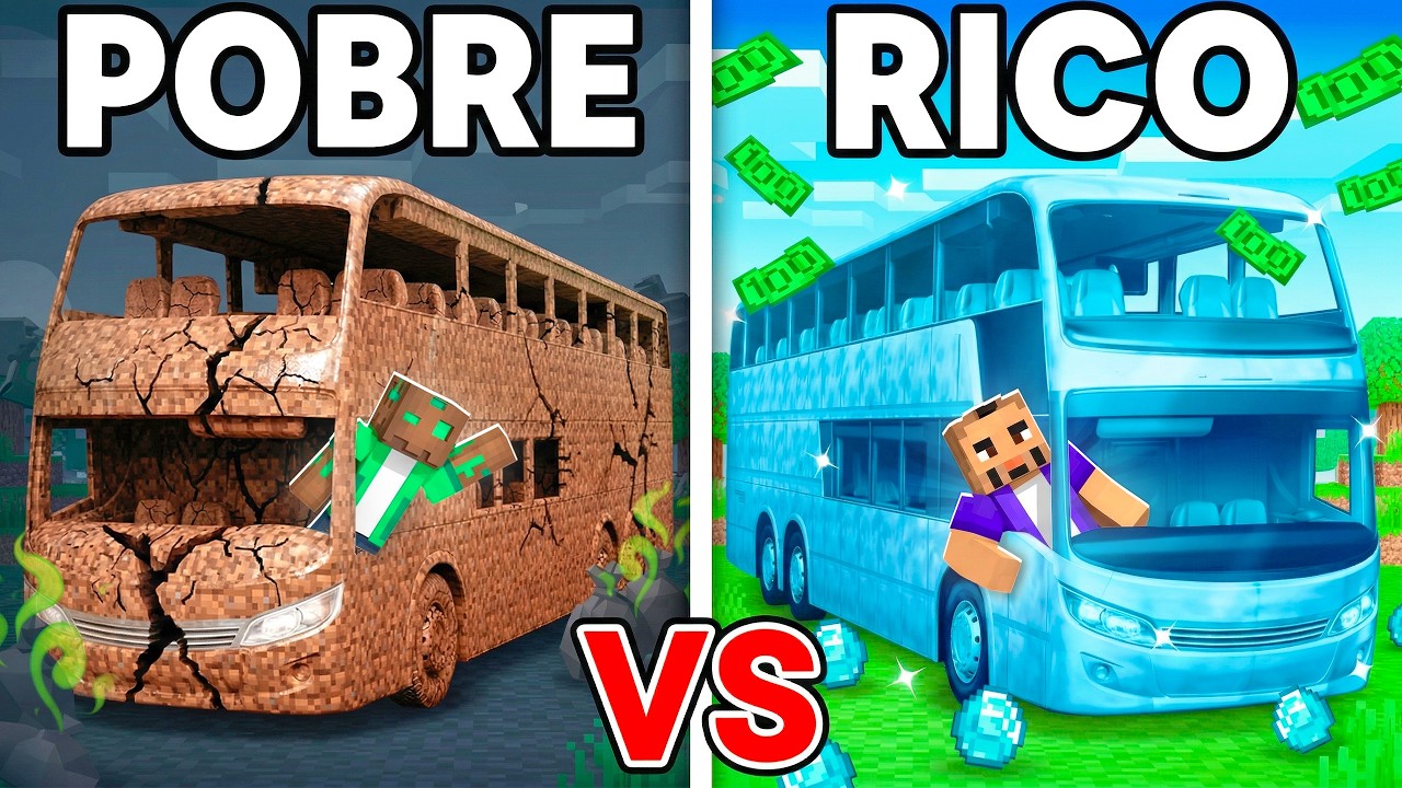 Pas&eacute; de AUTOBUS POBRE a MILLONARIO en Minecraft!