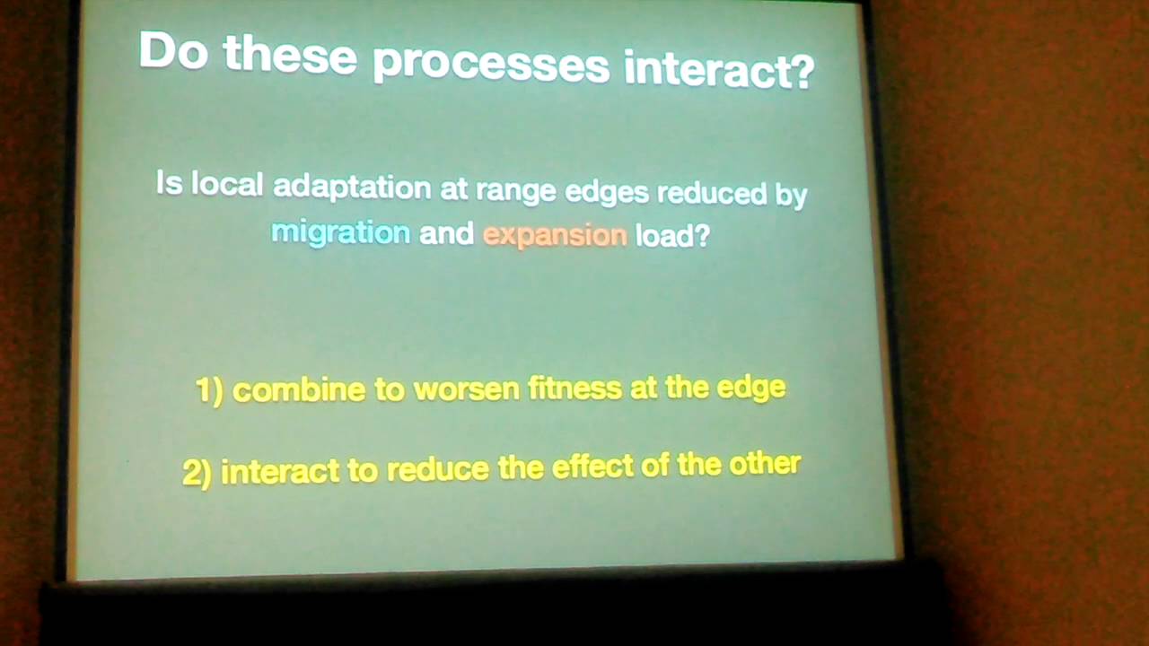 Gilbert:Local maladaptation interacts with expansion load during species range expansions