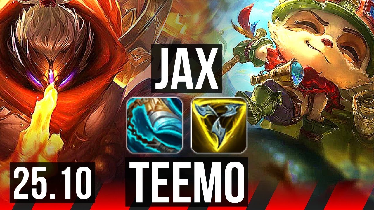 JAX vs TEEMO (TOP) | 9/0/3, 74% winrate, Legendary | EUW Grandmaster | 25.10