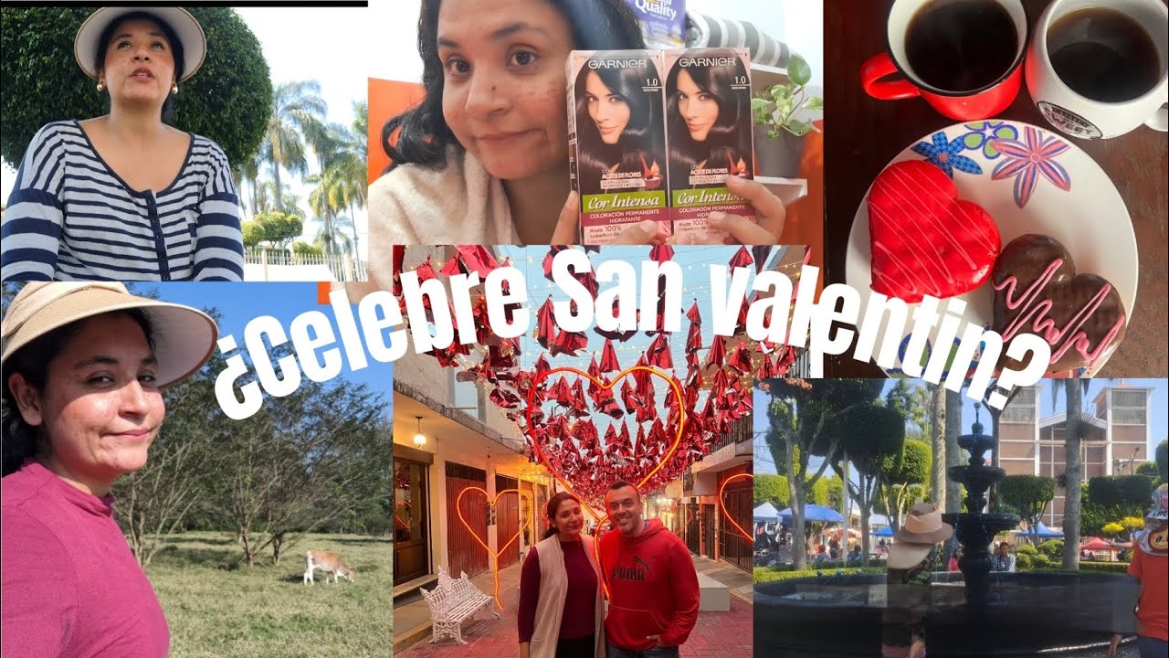 ¿celebre san valentin?Me pinte mi cabello todo un  desastre🤷‍♀️+Paseito en el bulevar🌳⛰️🫶
