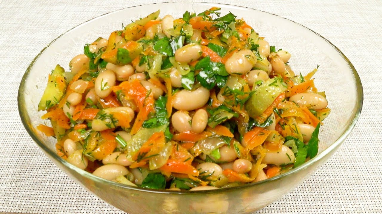 Салат с фасолью. Бюджетный, простой и очень вкусный