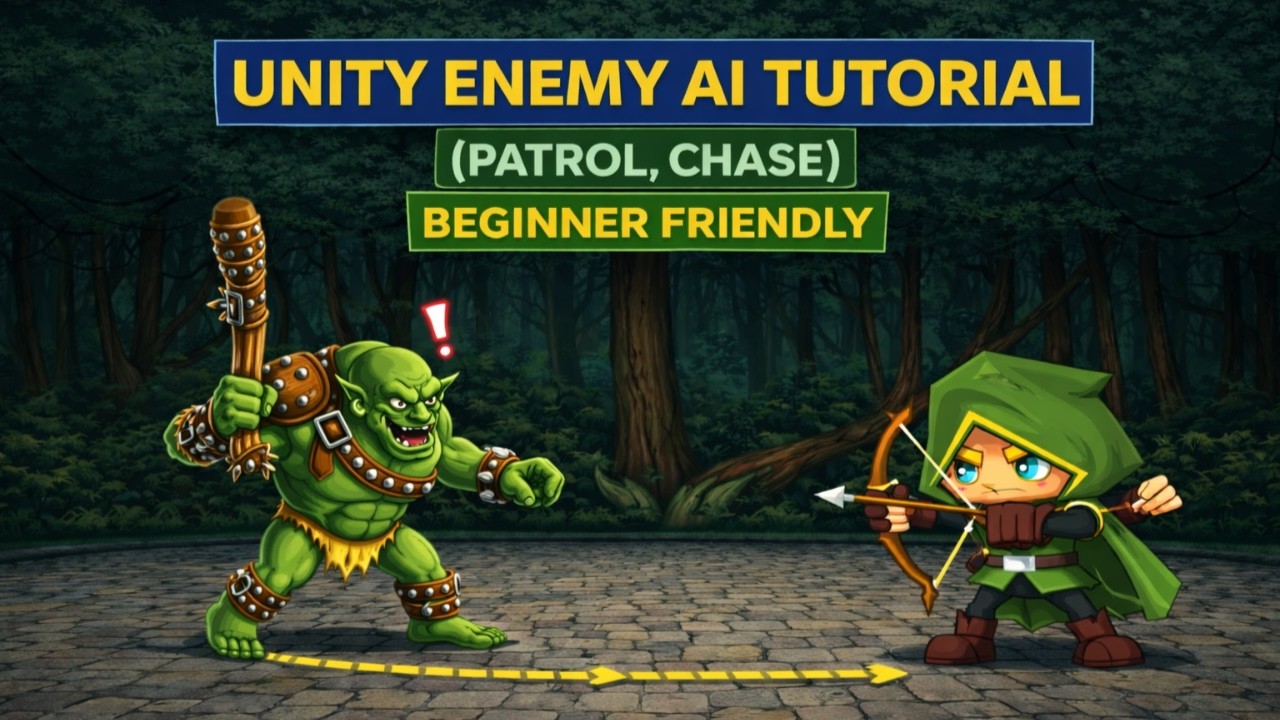 Unity Enemy AI Tutorial (Patrol, Chase) | Beginner Friendly