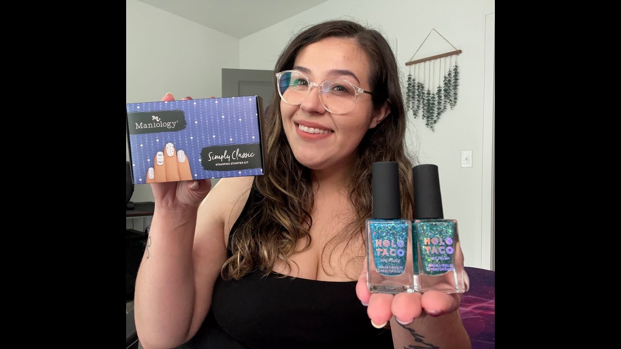 Beginner Tries Nail Art #1 Stamping + Lazy Gradient