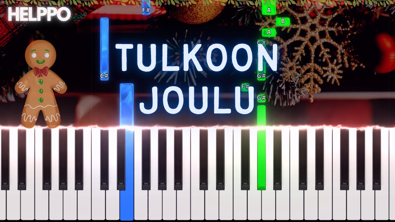 Tulkoon Joulu | EASY Piano Tutorial (alkuper&auml;inen s&auml;vellaji)