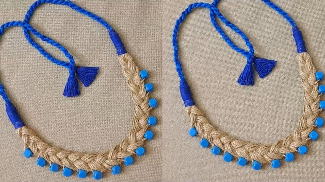 Jute Choker Necklace | Jute Jewelry | Simple, easy to make , very beautiful |