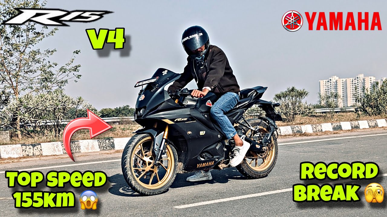Yamaha R15 V4 Top End 155km 😱| Record Break 🫣| 