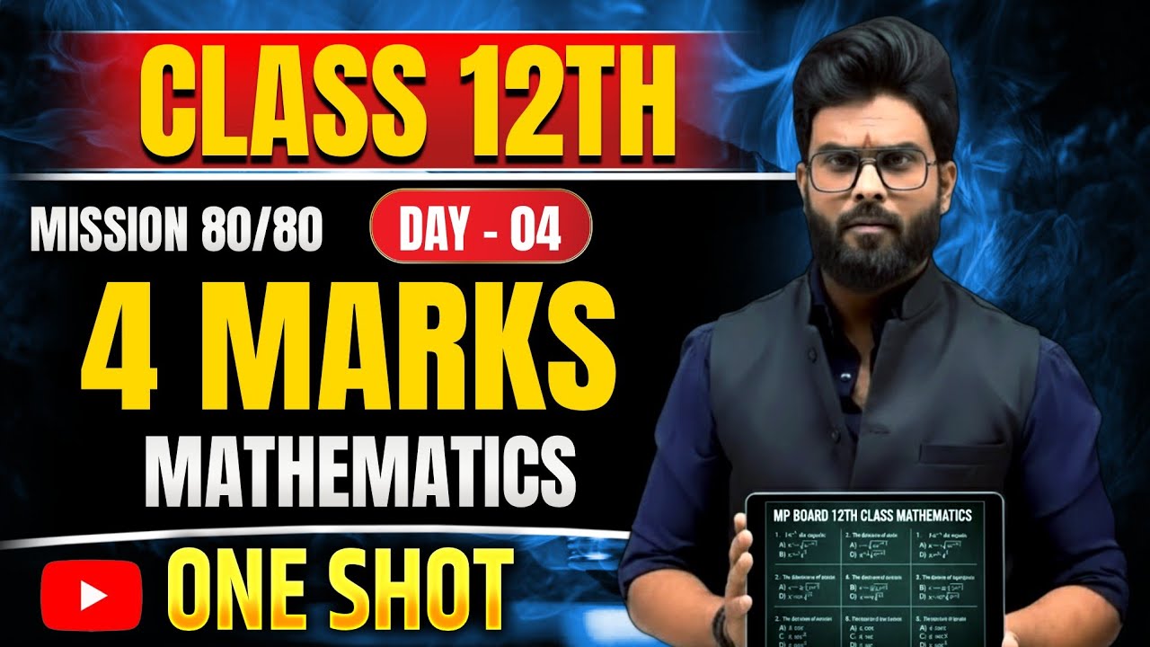🎯 Class 12th Maths MP Board: 4-Marks Wale 